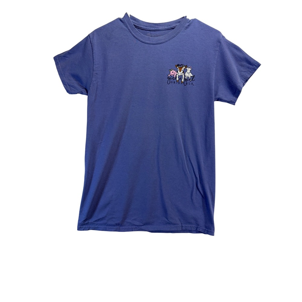 Girlie Girl Originals Not My Pasture Not My Problem Blue Graphic Tee Kids S